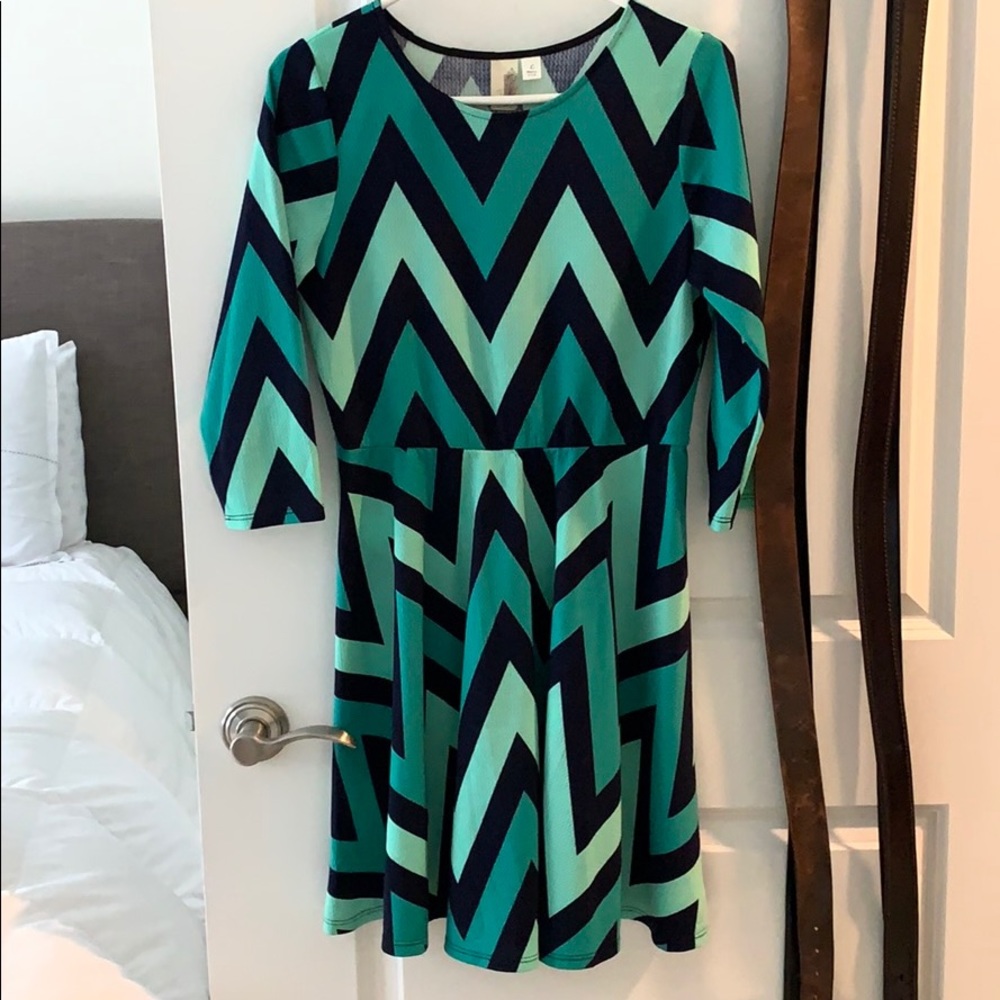 Chevron A line dress